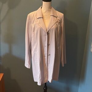 J. Jill Women's Silver Lightweight Trench Coat